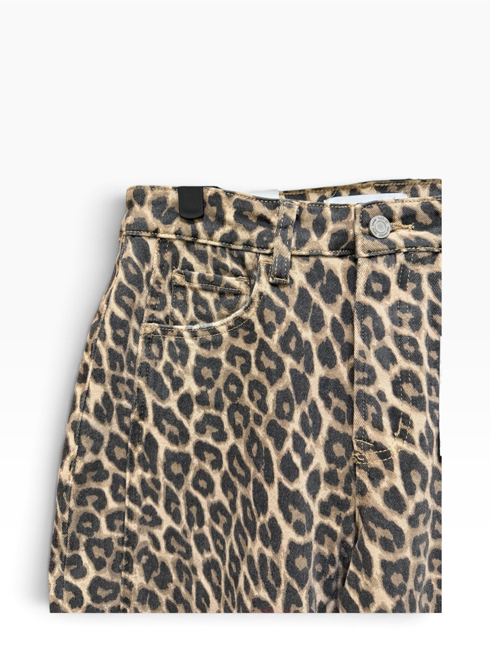 Vervet Kate Leopard Print Barrel Leg Jeans Size 27 NWT - Picture 4 of 9